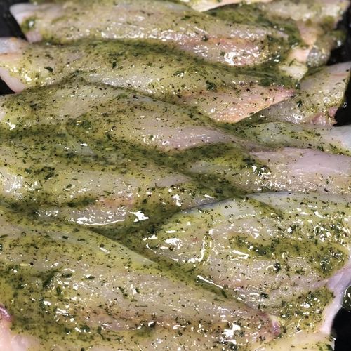 Super-Garlicky Bream Fillets