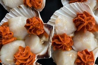Scallops with 'Nduja Butter