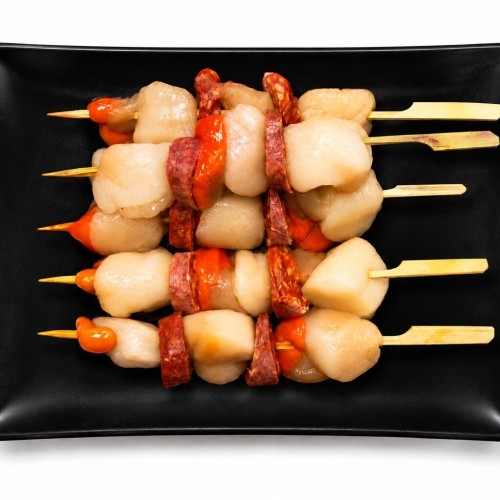 Scallop & Chorizo Kebab